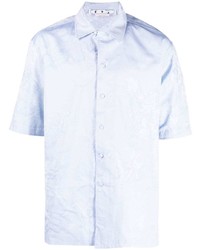 Off-White Angel Motif Jacquard Short Sleeved Shirt