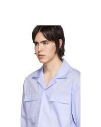 Serapis Blue Embroidered Work Shirt