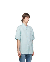 Gucci Blue Gg Short Sleeve Shirt