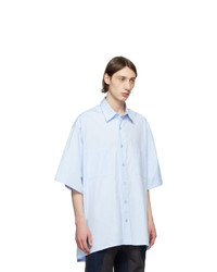 Givenchy Blue Oversize Patch Shirt