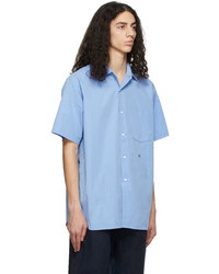 Nanamica Blue Regular Collar Shirt