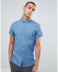ASOS DESIGN Casual Skinny Oxford Shirt In Blue