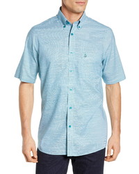 Nordstrom Men's Shop Classic Smartcare Regular Fit Short Sleeve Cotton Sport Shirt
