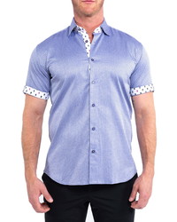 Maceoo Galileo Cross Short Sleeve Button Up Shirt