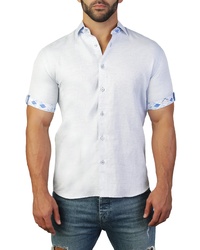 Maceoo Galileo Vibrance Regular Fit Short Sleeve Button Up Sport Shirt