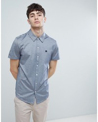 Aquascutum Hodder Short Sleeve Mercerised Short Sleeve Shirt In Navy