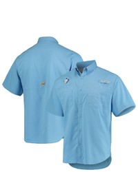 Columbia Light Blue Texas Rangers Cooperstown Collection Tamiami Omni Shade Shirt