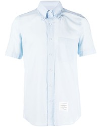 Thom Browne Logo Patch Short Sleeve Shirt