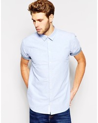 Minimum Clothing Minimum Oxford Shirt With Dobby Short Sleeves In Slim Fit