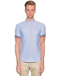 Moncler Gamme Bleu Short Sleeve Oxford Cotton Shirt