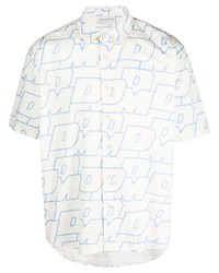 Drôle De Monsieur Monogram Pattern Cotton Shirt