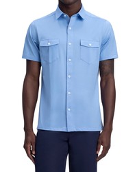 Bugatchi Ooohcotton Button Up Shirt In Sky At Nordstrom