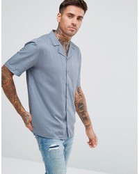 Another Influence Plain Revere Collar Short Sleeve Shirt