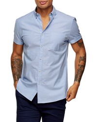 Topman Rigid Regular Fit Short Sleeve Shirt