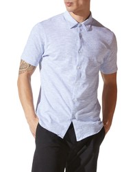 Good Man Brand Shinjuku On Point Short Sleeve Button Up Shirt In Ocean Blue At Nordstrom