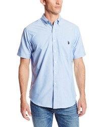 U.S. Polo Assn. Short Sleeve Button Down Solid Oxford Shirt