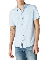 Lucky Brand Short Sleeve Button Up Shirt In Blue Bell At Nordstrom