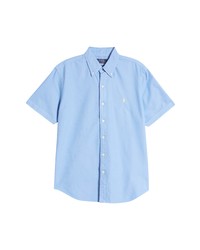 Polo Ralph Lauren Short Sleeve Button Up Shirt In Harbor Island Blue At Nordstrom