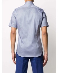 Canali Short Sleeved Patterned Shirt