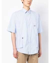 Musium Div. Stripe Pattern Short Sleeve Shirt