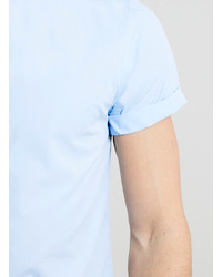 Topman Light Blue Button Down Short Sleeve Dress Shirt