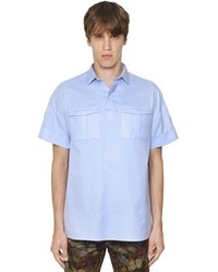 Valentino Cotton Oxford Short Sleeve Shirt