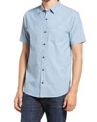 Roark Well Worn Organic Cotton Recycled Polyester Button Up Shirt
