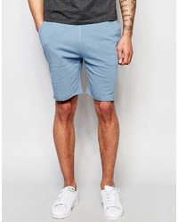 Asos Brand Jersey Shorts In Dark Blue