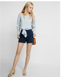 Express Mid Rise Cotton Sateen Shorts