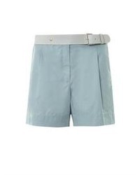 See by Chloe See By Chlo Leather Waistband Cotton Shorts