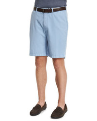 Peter Millar Summertime Flat Front Twill Shorts Blue