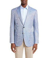 Emporio Armani Solid Sport Coat In Solid Bright Blue At Nordstrom