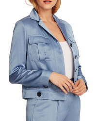 Light Blue Silk Denim Jacket