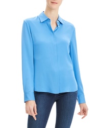 Theory Classic Fitted Stretch Silk Shirt