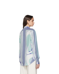 Emilio Pucci Multicolor Silk Hanami Print Shirt