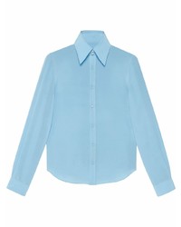 Gucci Pointed Collar Silk Shirt