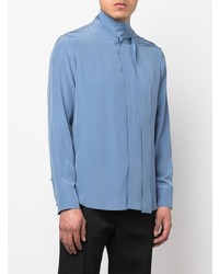 Valentino Scarf Neck Silk Shirt