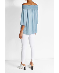 Theory Silk Off The Shoulder Top