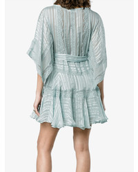 Zimmermann Silk Whitewave Veil Mini Dress