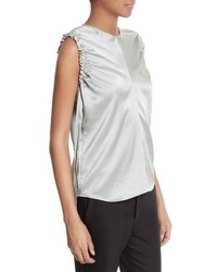 Helmut Lang Ruched Armhole Silk Tank