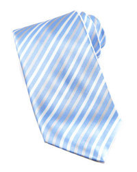 Stefano Ricci Striped Silk Tie Light Blue