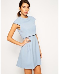 Asos Collection A Line Skater Dress With Double Layer And High Neck