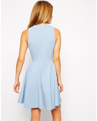 Asos Collection Skater Dress In Texture With High Neck