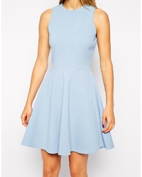 Asos Collection Skater Dress In Texture With High Neck