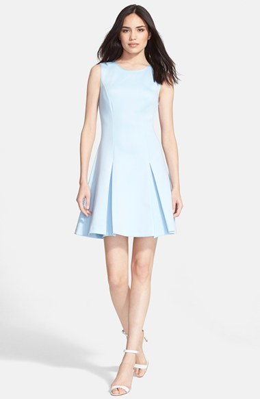 baby blue fit and flare dress