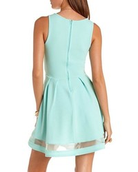 Charlotte Russe Organza Cut Out Skater Dress