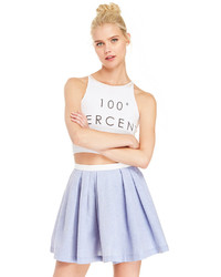 Dailylook Pleated Mini Skirt In Blue S L