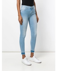 7 For All Mankind 7stretch Contrast Hem Skinny Jeans