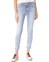 A Gold E Agolde Sophie High Rise Crop Skinny Jeans