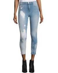 J Brand Alana Bleached High Rise Cropped Skinny Jeansdownpour